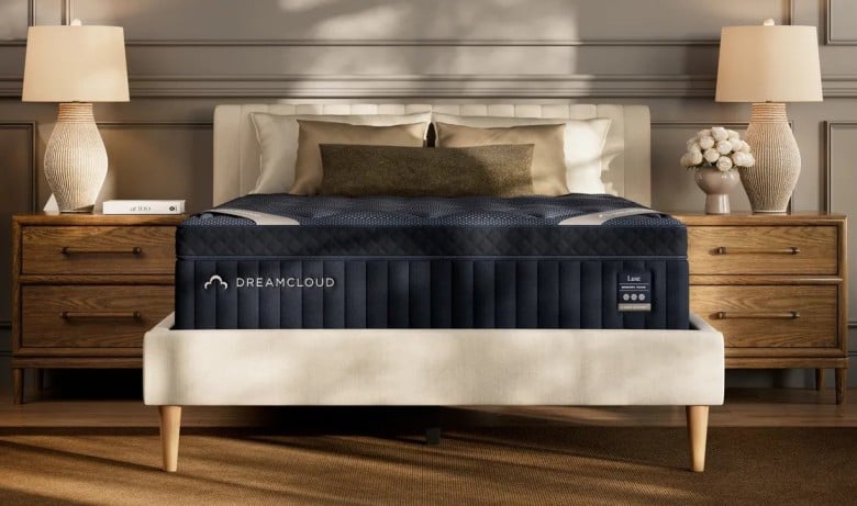 dreamcloud mattress on bed